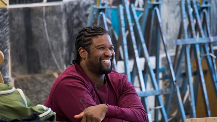 Smiling Germanna student at a hands-on learning site